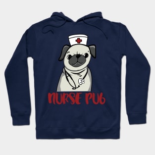 Nurse Pug - pug dog pet nursing LVN RN nurse practitioner Hoodie